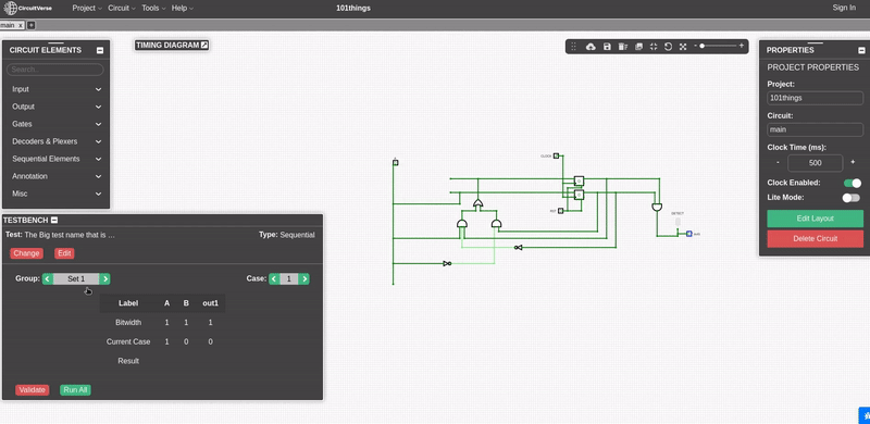 CircuitVerse Testbench
